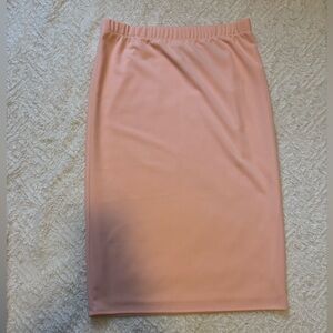 New Blush Pink Texture Stretch, Lined Pencil Skirt. Women’s Small & 2XL